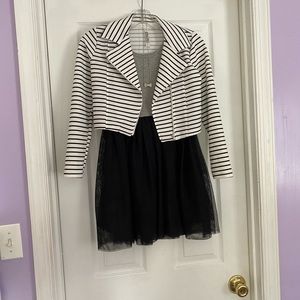 Black and gray dress with matching jacket!